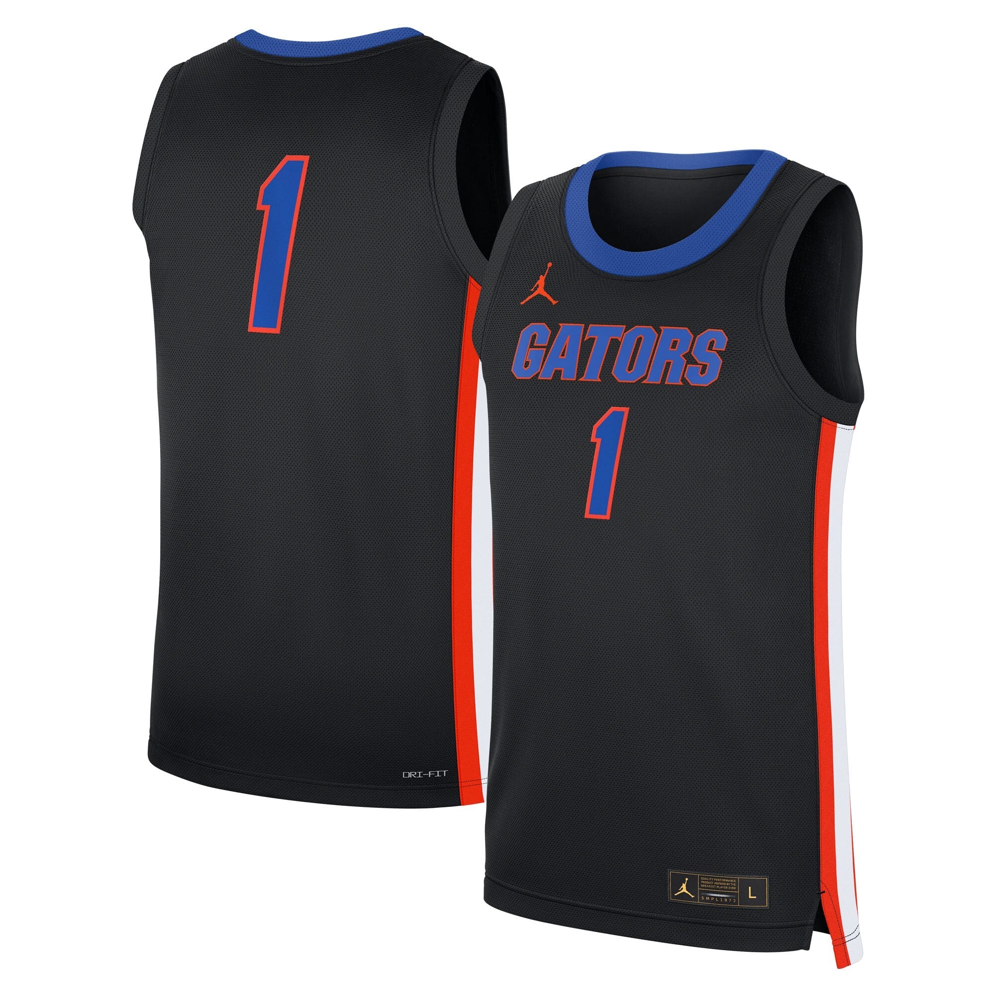 Jordan Brand #1 Black Florida Gators Alternate Replica Jersey