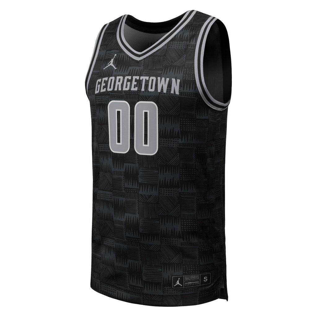 Jordan Brand #00 Black Georgetown Hoyas Replica Basketball Jersey