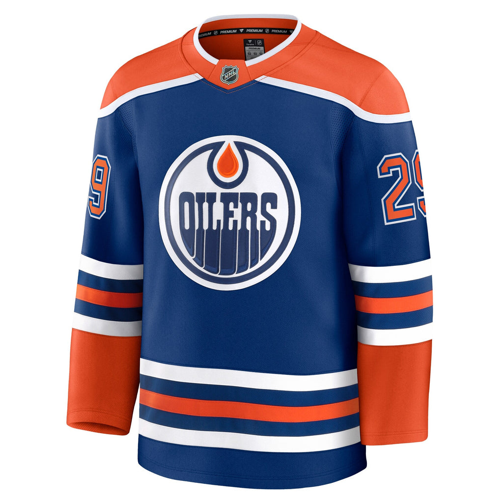 Edmonton Oilers Leon Draisaitl Fanatics Royal Home Premium Jersey