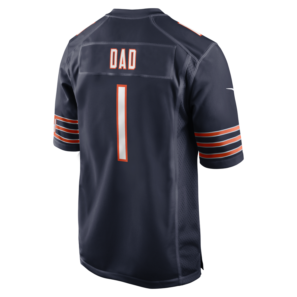 Chicago Bears Number 1 Dad Nike Navy Game Jersey