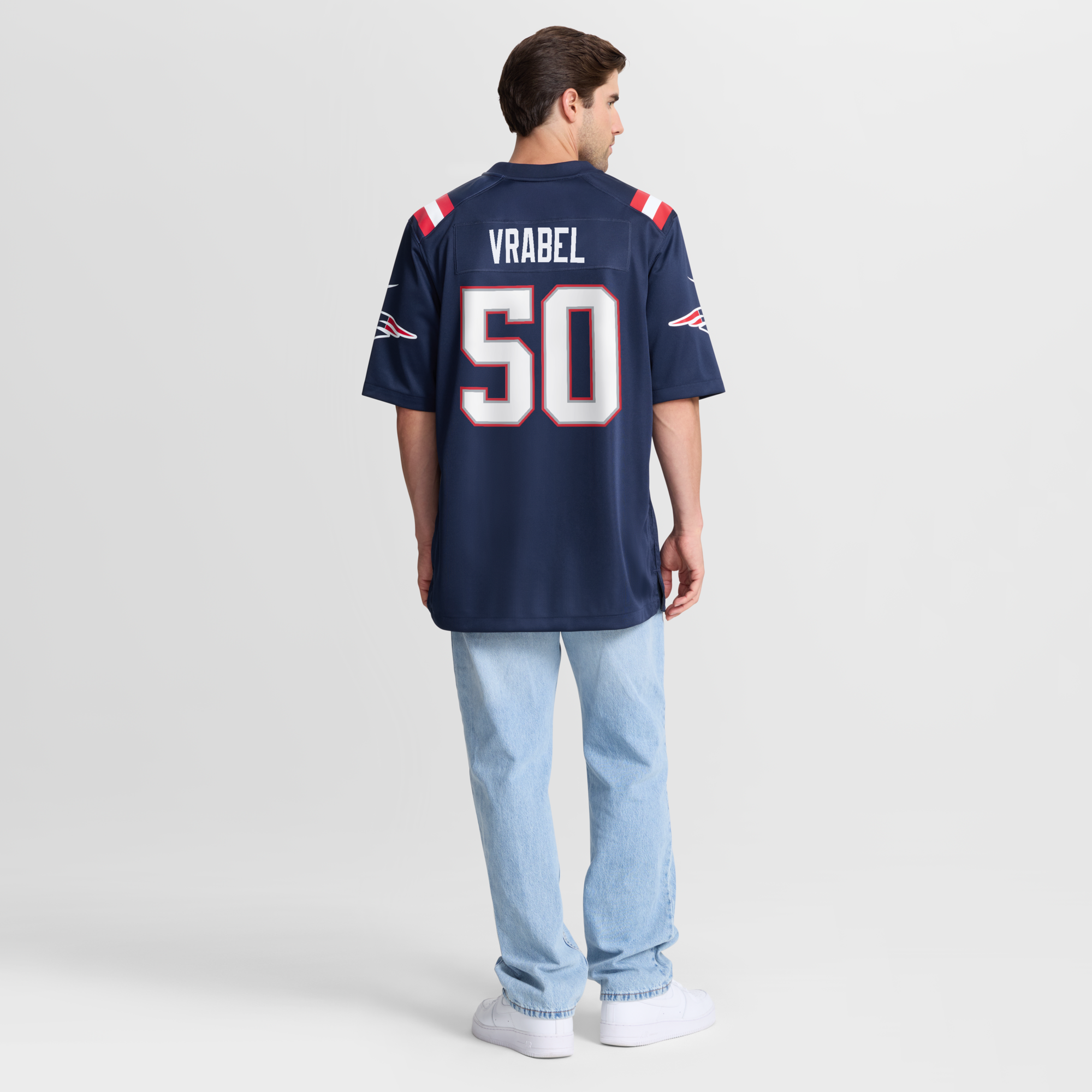 New England Patriots Mike Vrabel Nike Navy Game Retired Player Jersey