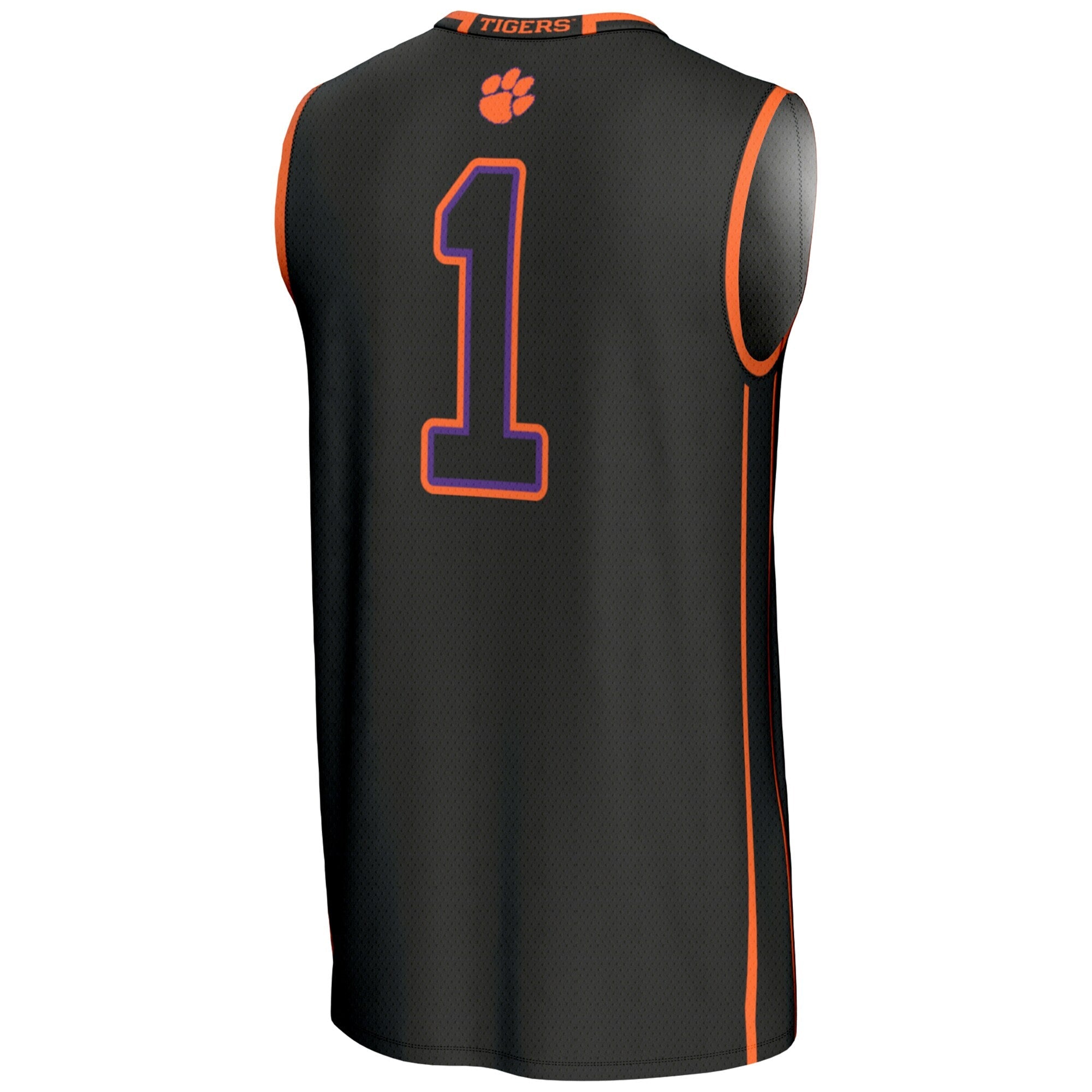 GameDay Greats #1 Black Clemson Tigers Lightweight Basketball Jersey