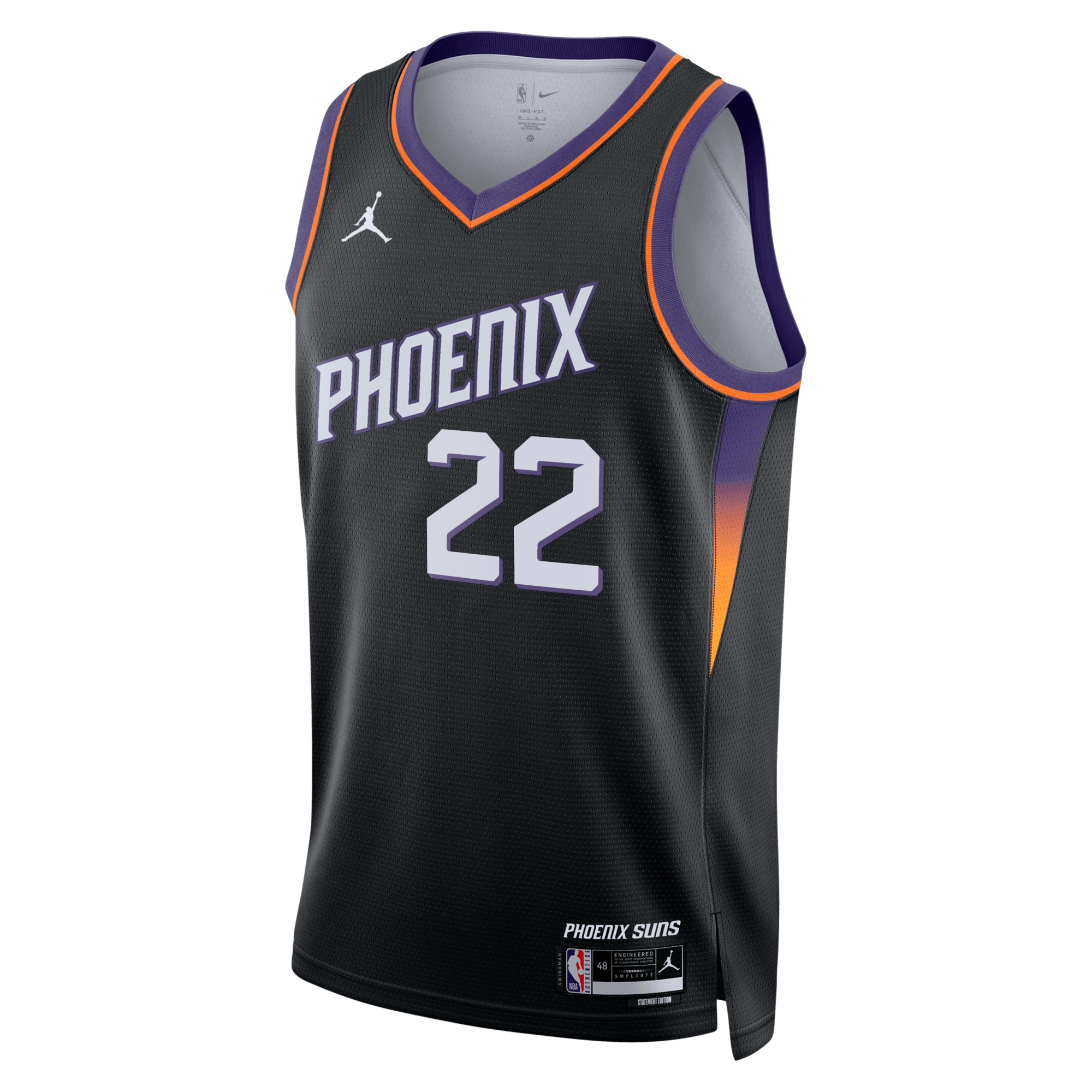 Phoenix Suns Jordan Brand Statement Edition Jersey - Black - Miles Bridges