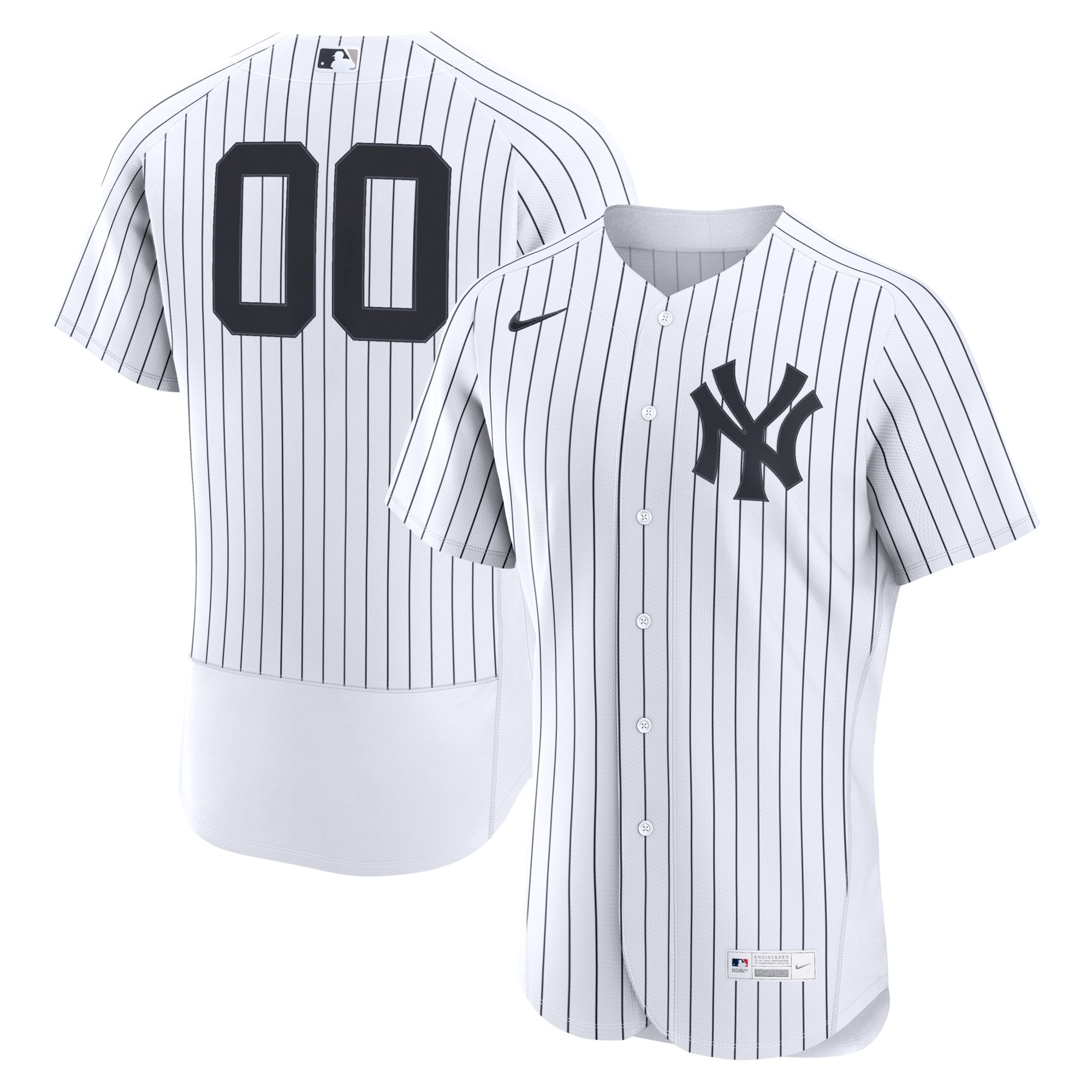 New York Yankees Nike White Home Authentic Custom Jersey