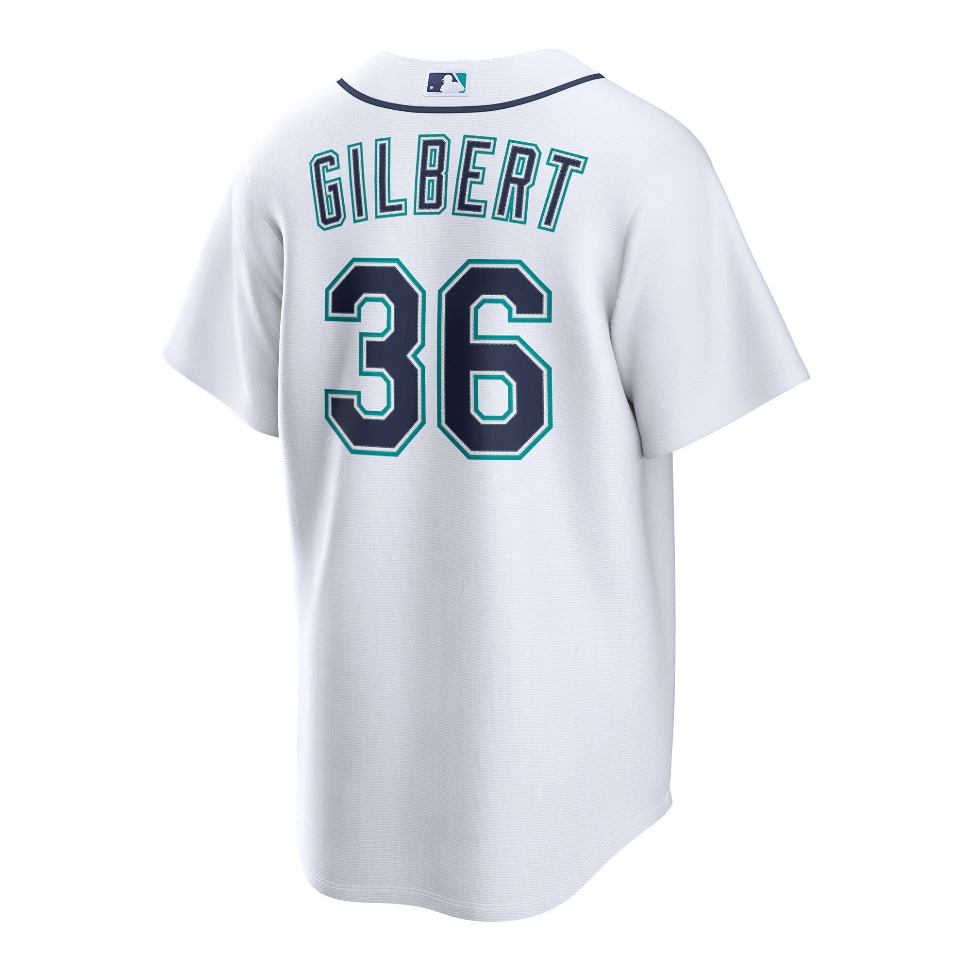 Seattle Mariners Logan Gilbert Nike White Home Replica Jersey