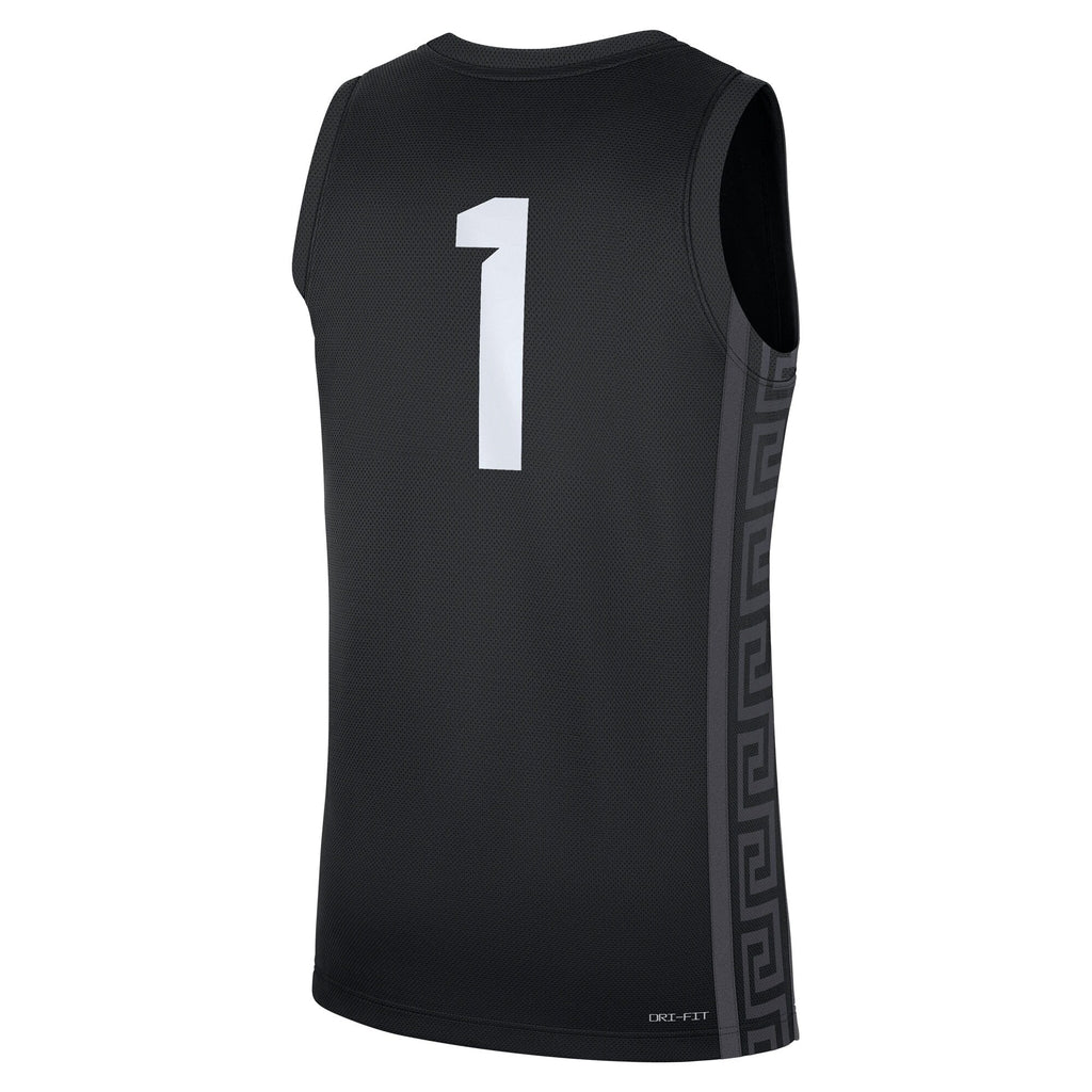 Nike #1 Black Michigan State Spartans Alternate Replica Jersey