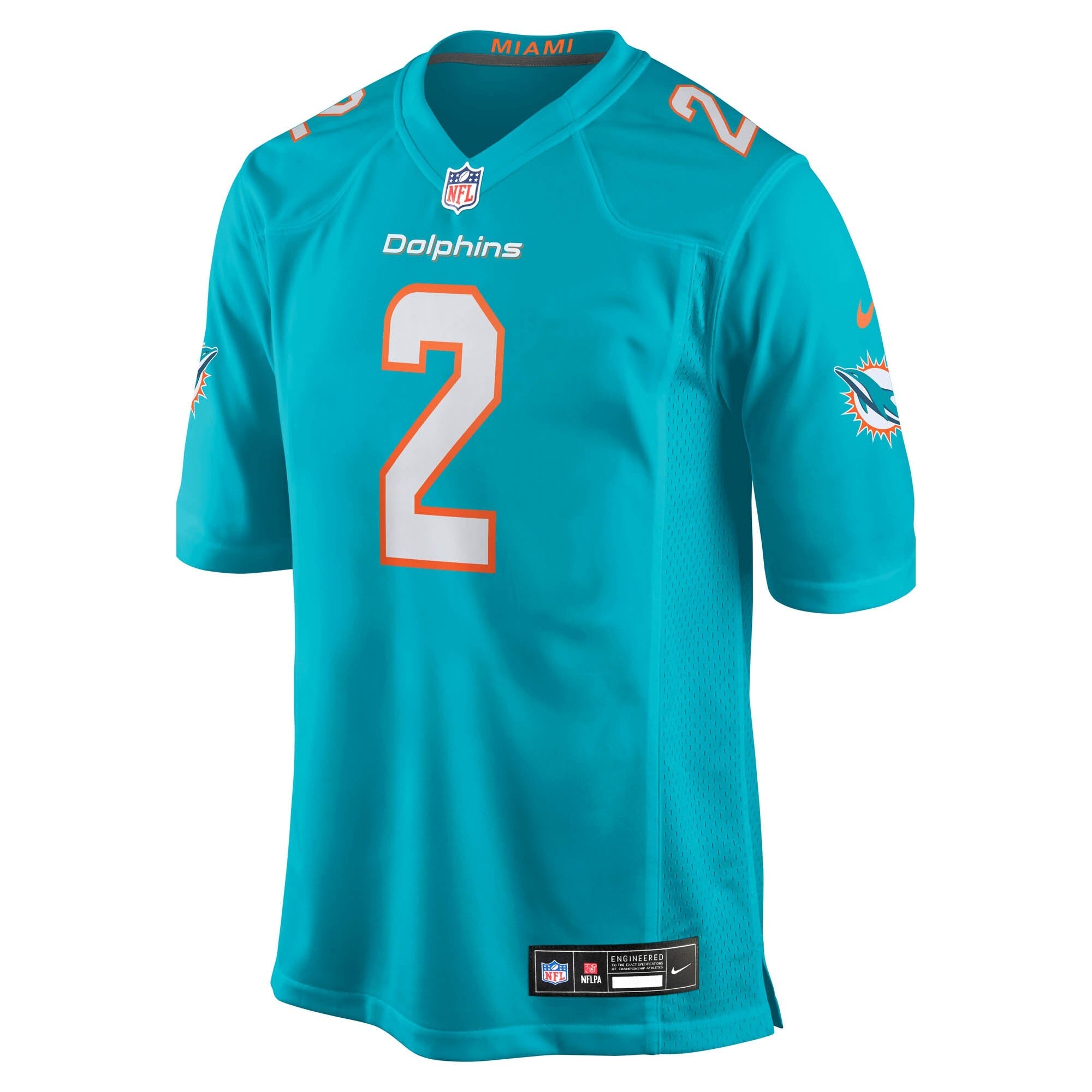 Miami Dolphins Malik Willis Nike Aqua Game Jersey