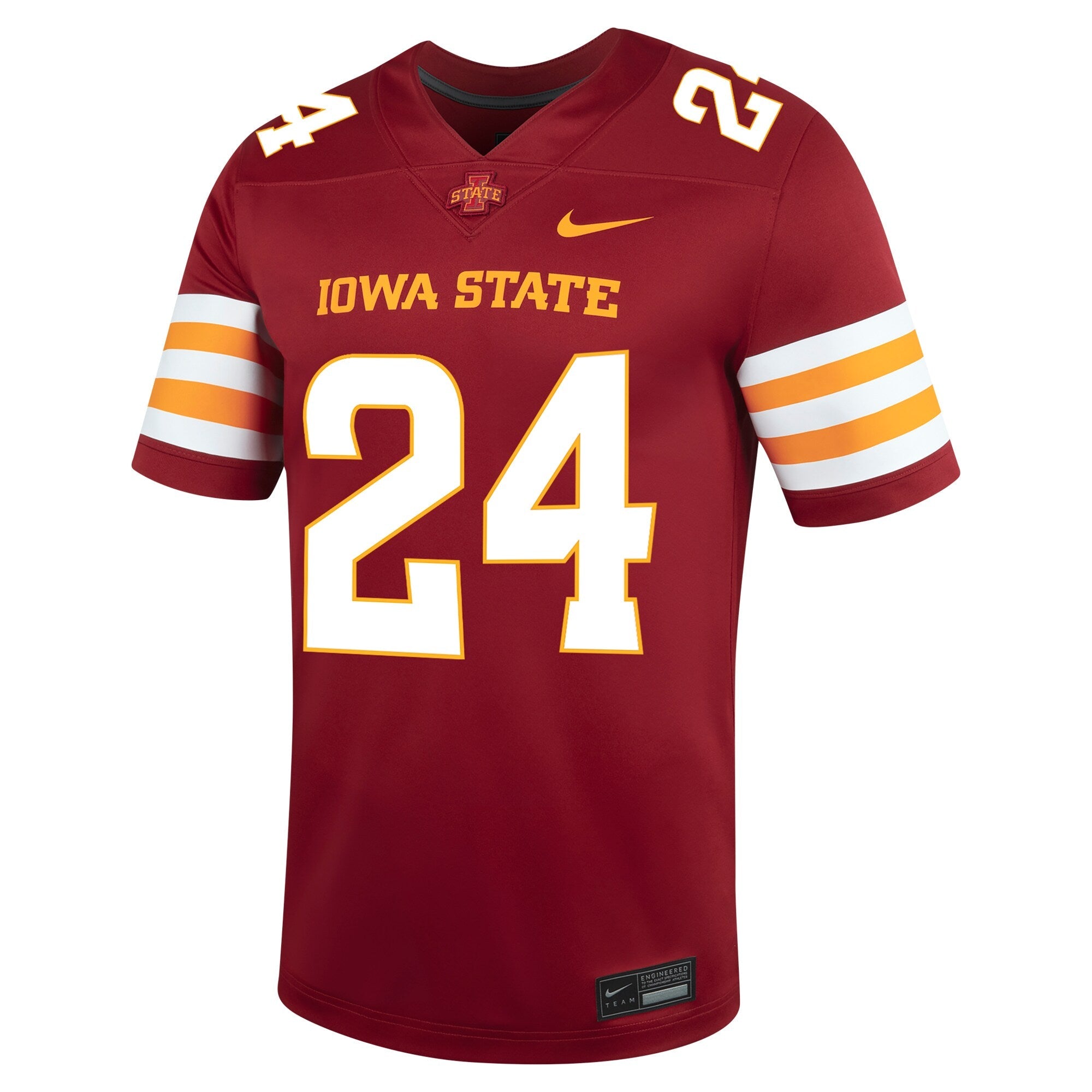 Nike #24 Cardinal Iowa State Cyclones Untouchable Football Jersey