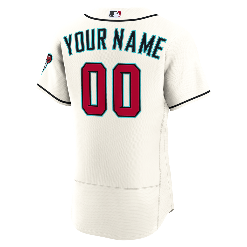 Arizona Diamondbacks Nike Cream Home Authentic Custom Jersey