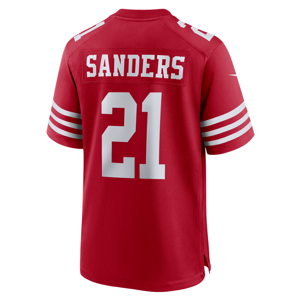 San Francisco 49ers Deion Sanders Nike Scarlet Team Retired Player Game Jersey