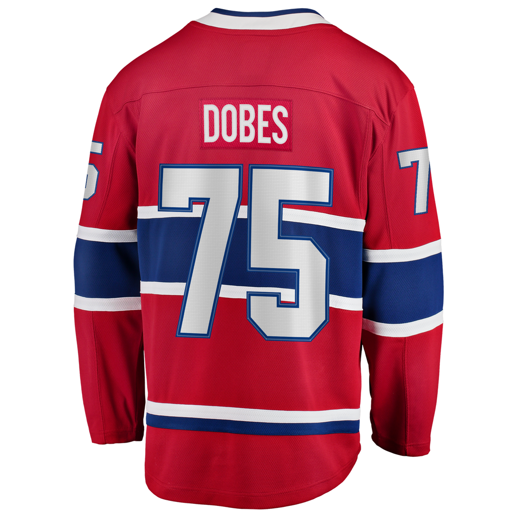 Montreal Canadiens Jakub Dobes Fanatics Red Home Breakaway Jersey