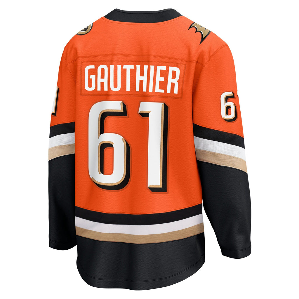 Anaheim Ducks Cutter Gauthier Fanatics Orange Home Breakaway Jersey