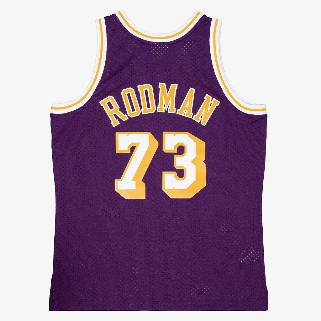 Los Angeles Lakers Mitchell & Ness Dennis Rodman 1998 Road Authentic Jersey - Purple