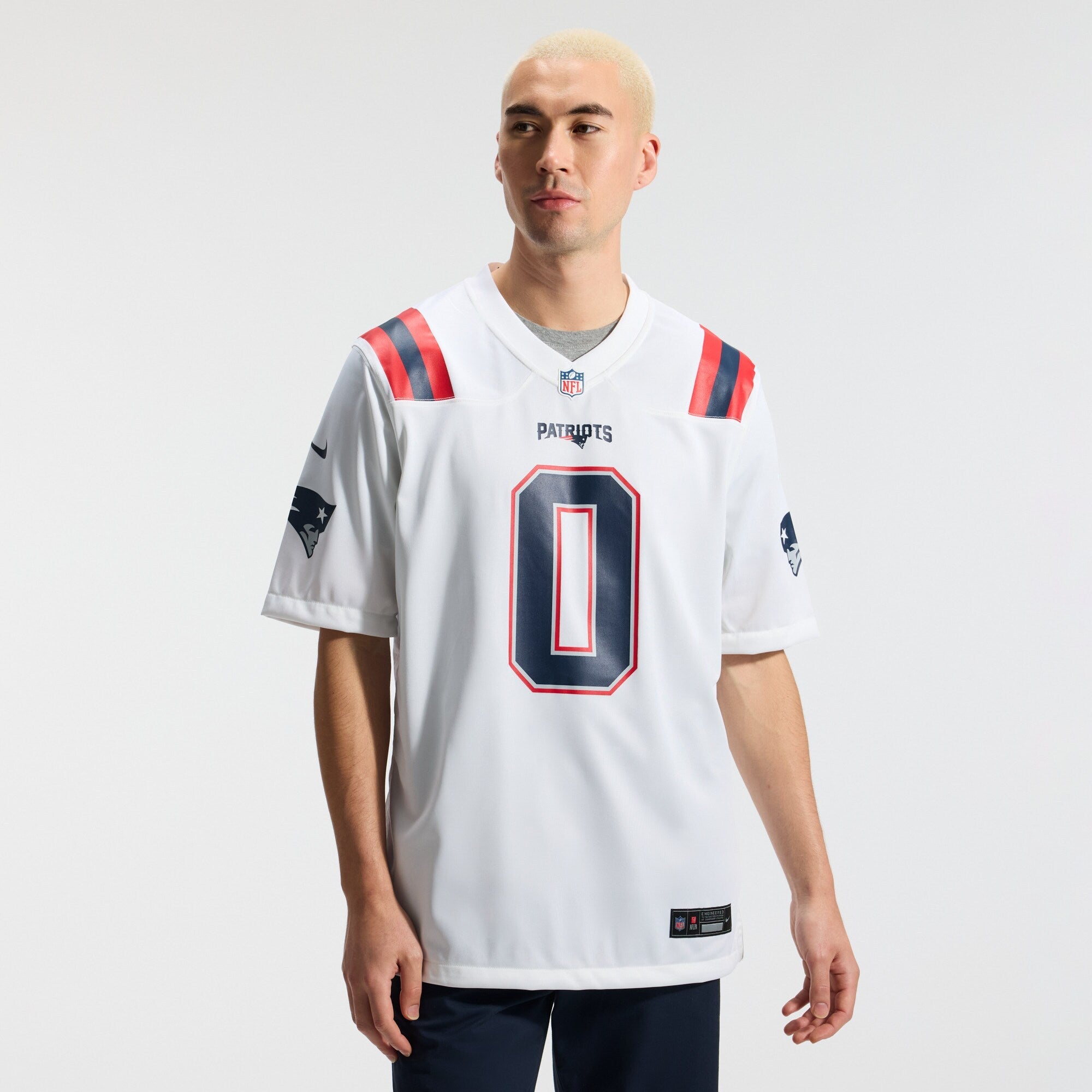 New England Patriots Christian Gonzalez Nike White Game Jersey