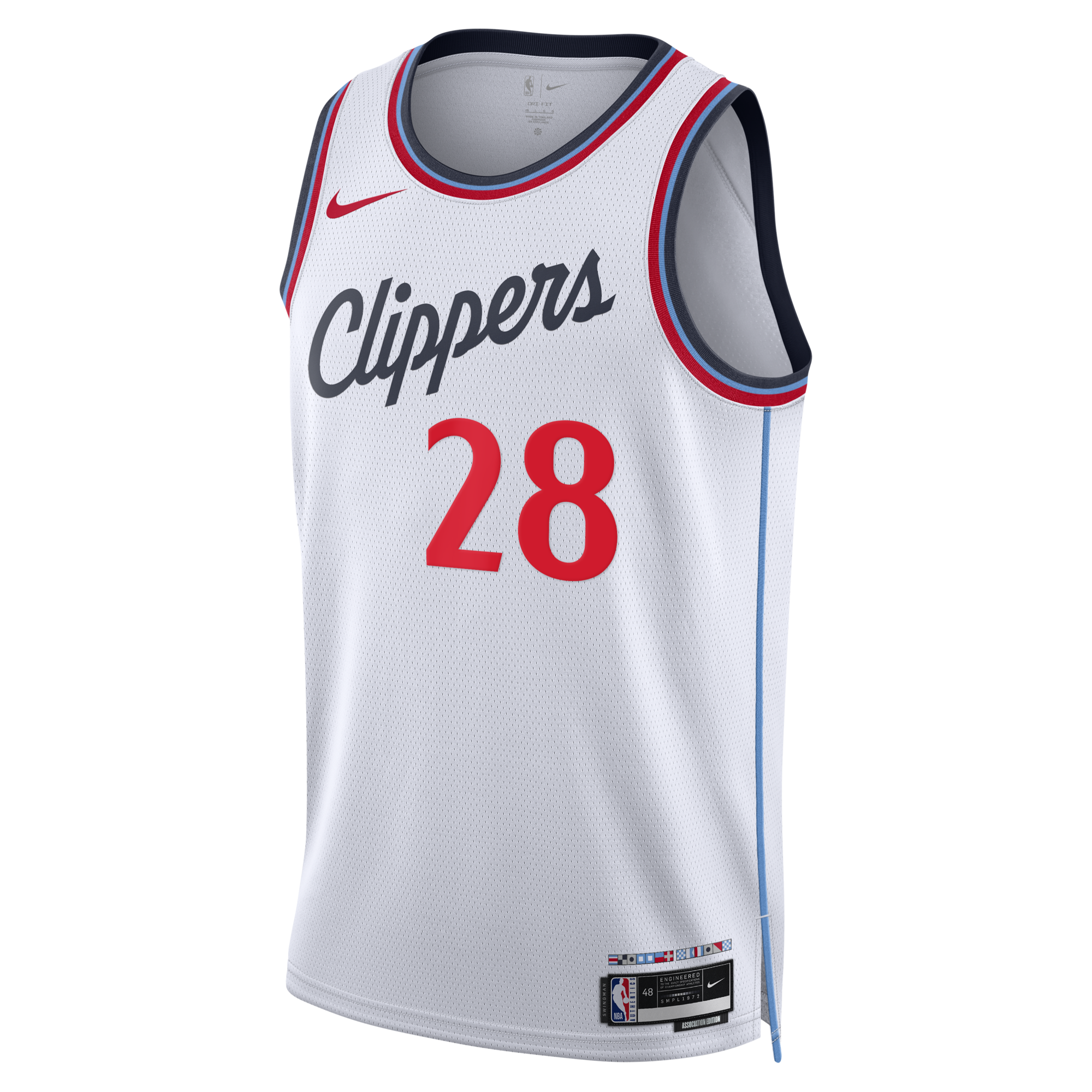 Los Angeles Clippers Nike Replica Association Edition Swingman Jersey - White - Rui Hachimura