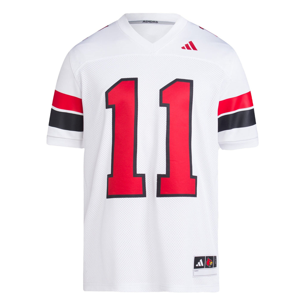 adidas Jeff Brohm White Louisville Cardinals Football Icon Premier Jersey