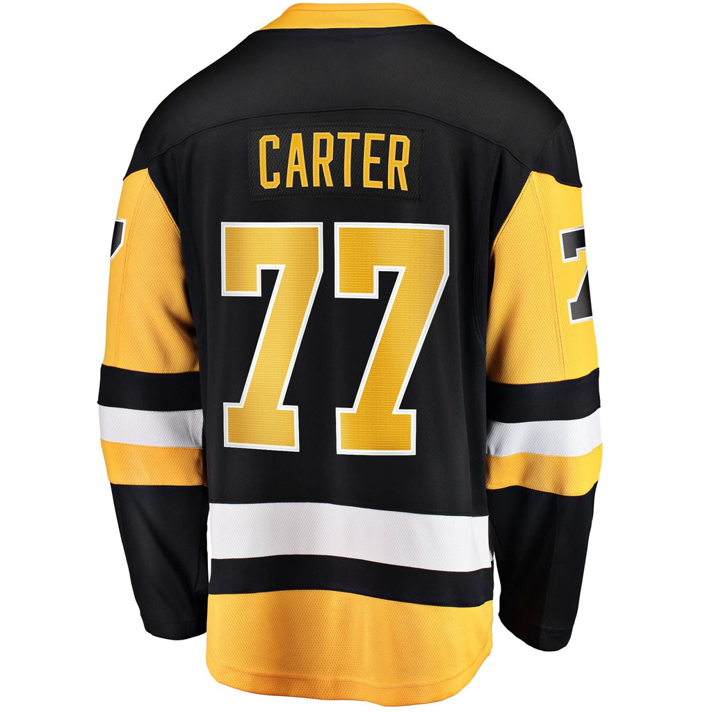 Pittsburgh Penguins Jeff Carter Fanatics Black Home Breakaway Replica Jersey