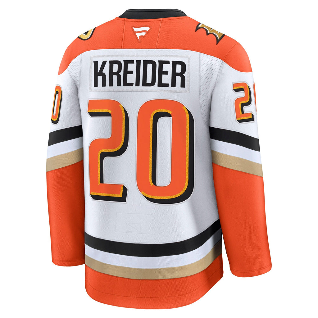 Anaheim Ducks Chris Kreider Fanatics White Away Premium Jersey