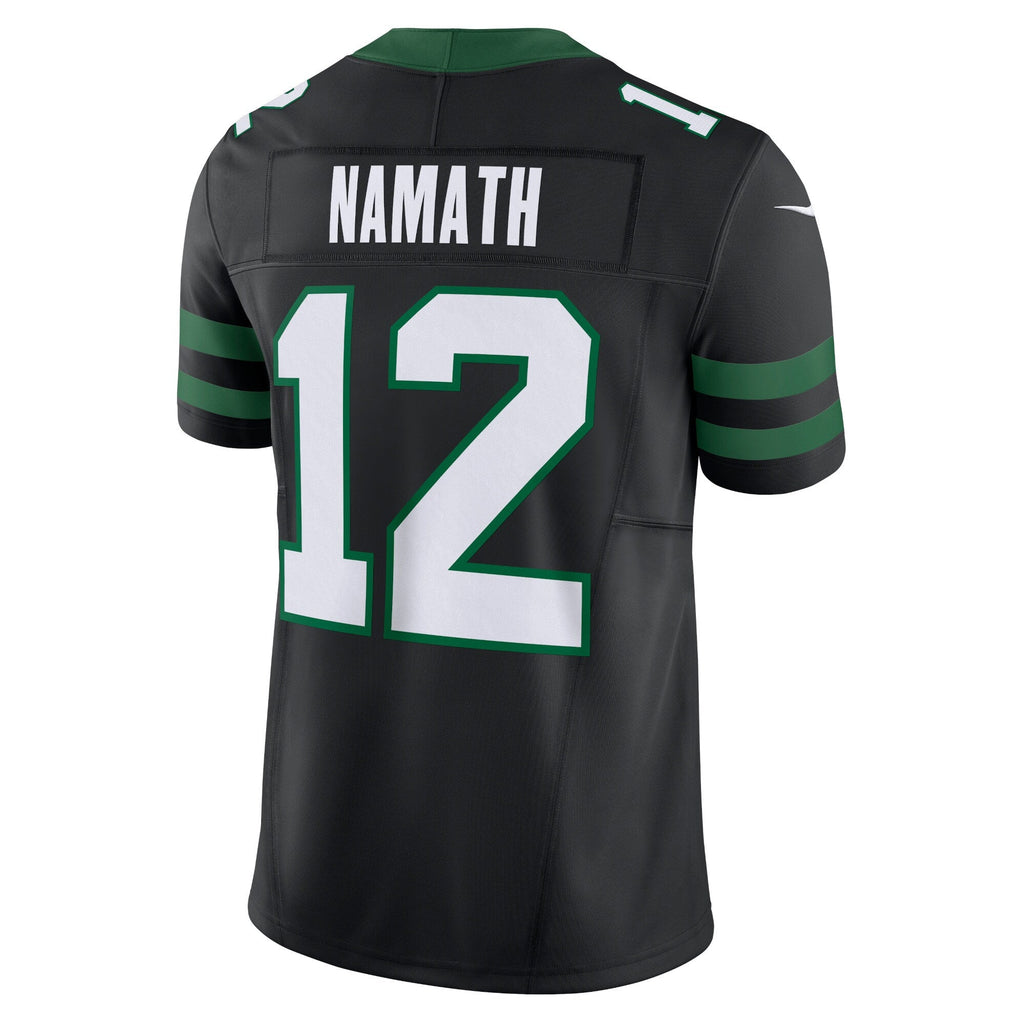 New York Jets Joe Namath Nike Legacy Black Alternate Vapor F.U.S.E. Limited Jersey