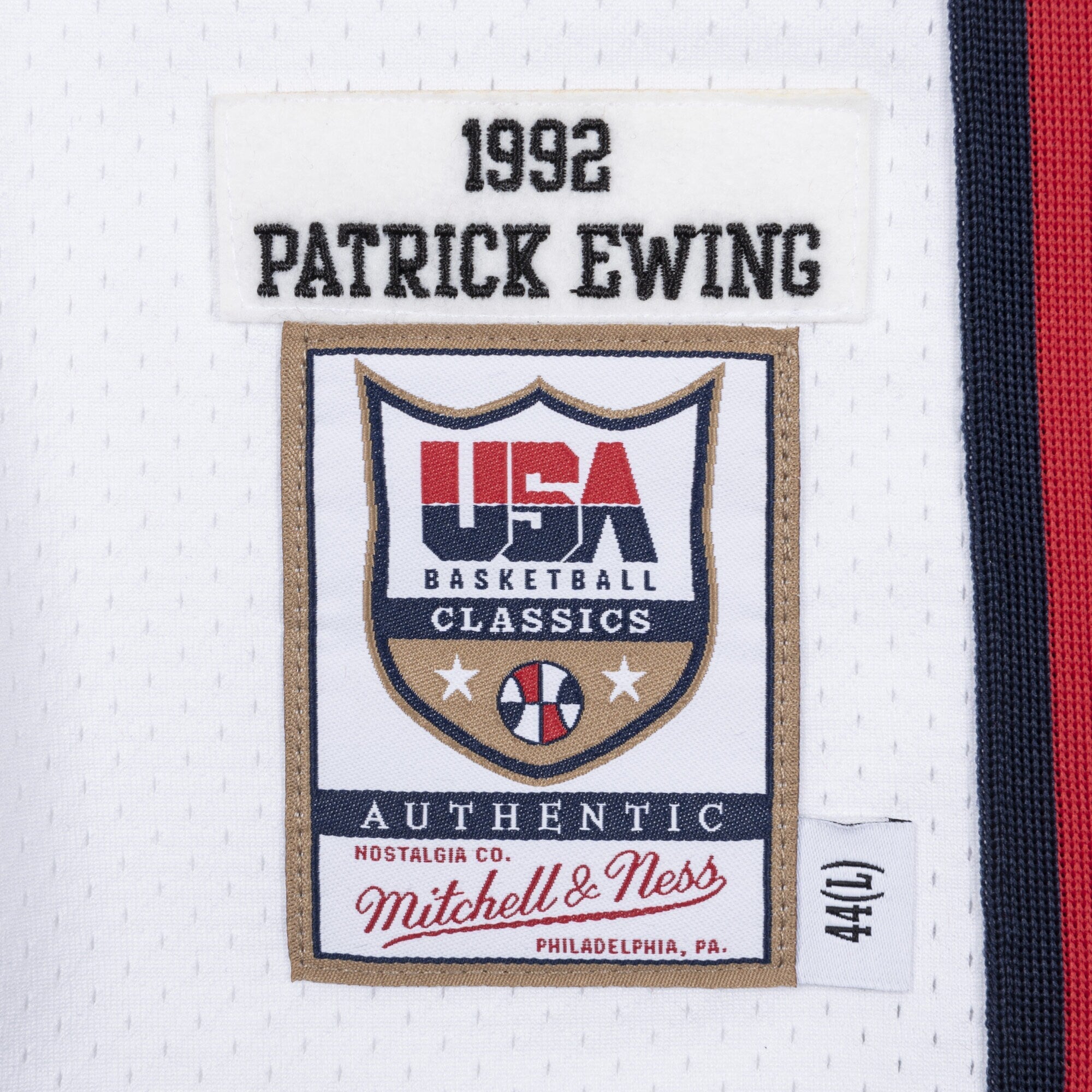 USA Basketball Mitchell & Ness Authentic Jersey Patrick Ewing 1992