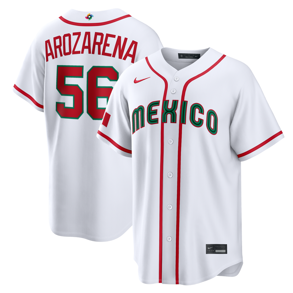 Mexico Baseball Randy Arozarena Nike White 2026 World Baseball Classic Home Stadium Jersey