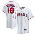 Los Angeles Angels Nolan Schanuel Nike White Home Replica Jersey