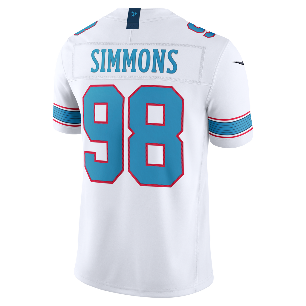 Tennessee Titans Jeffery Simmons Nike White Vapor F.U.S.E. Stitched Limited Jersey