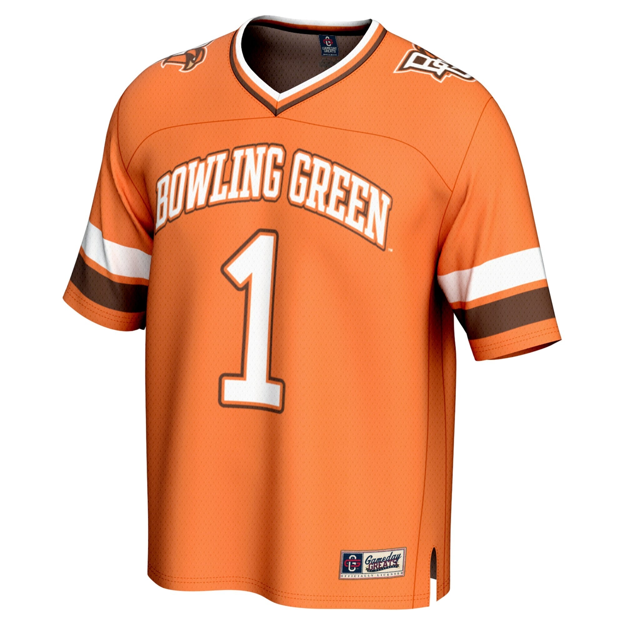 GameDay Greats #1 Orange Bowling Green St. Falcons Lightweight Collegiate Football Fashion Jersey