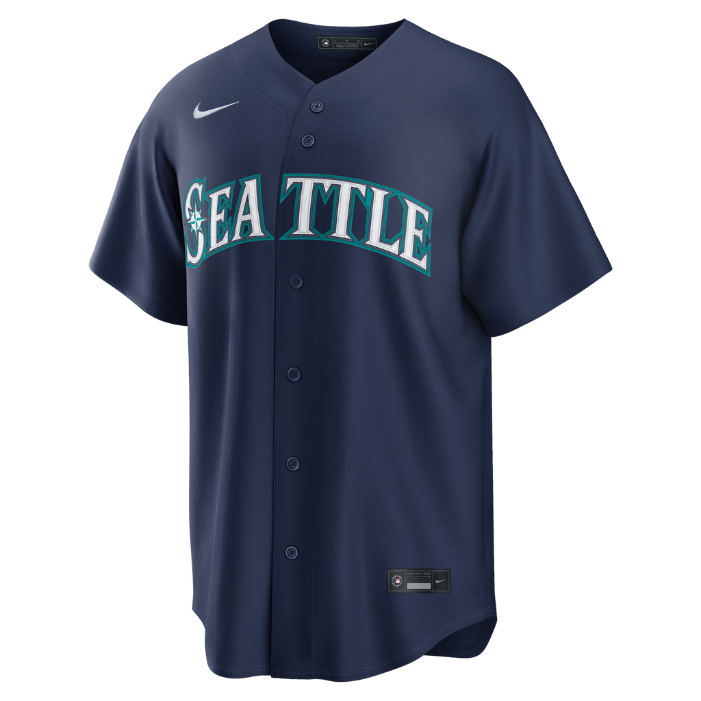 Seattle Mariners Cal Raleigh Nike Navy Road Replica Jersey