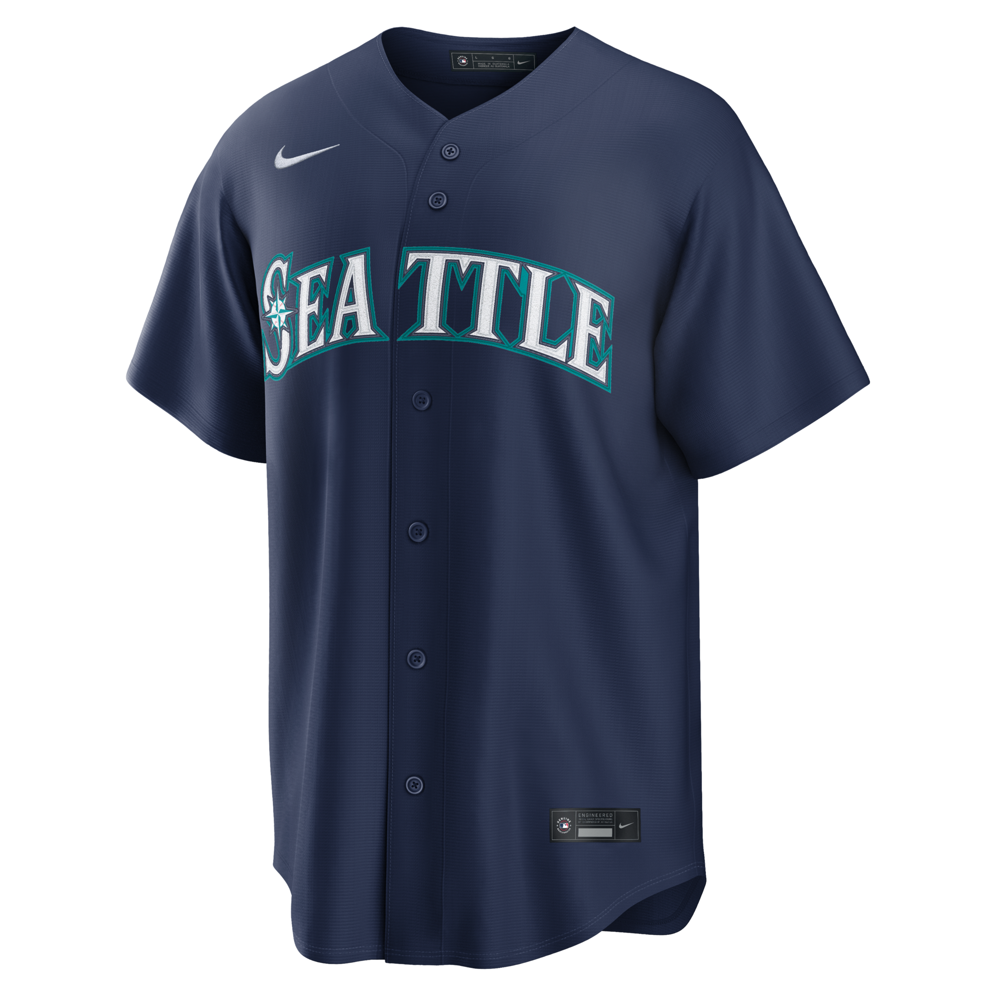Seattle Mariners Cal Raleigh Nike Navy Road Replica Jersey
