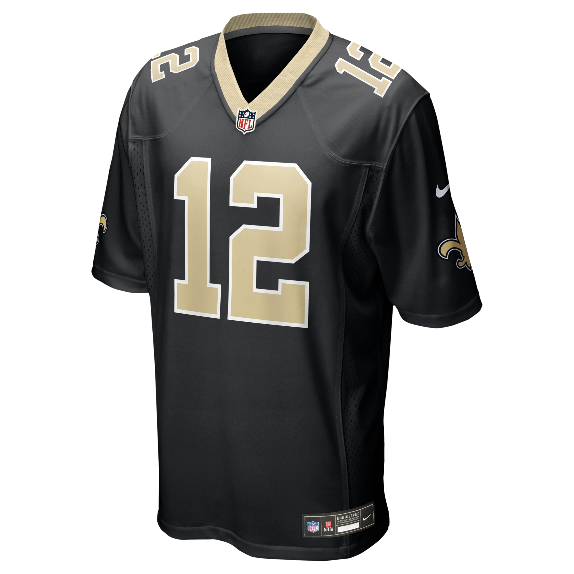 New Orleans Saints Chris Olave Nike Black Player Game Jersey