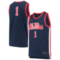 Nike #1 Navy Ole Miss Rebels Replica Basketball Jersey