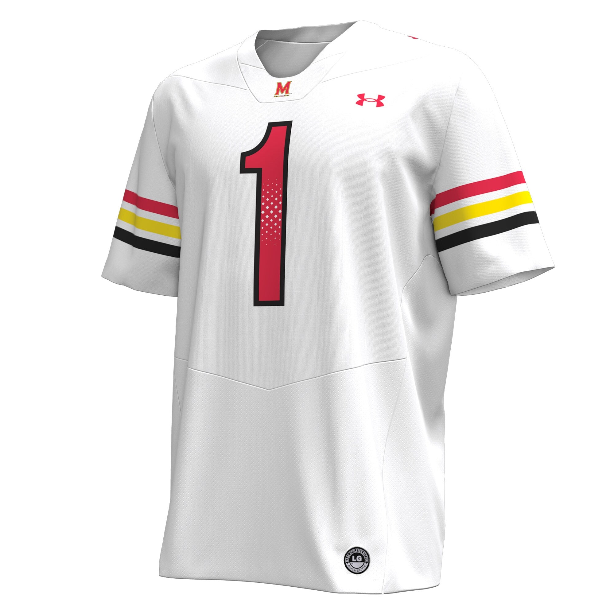 Under Armour #1 White Maryland Terrapins Replica Football Jersey