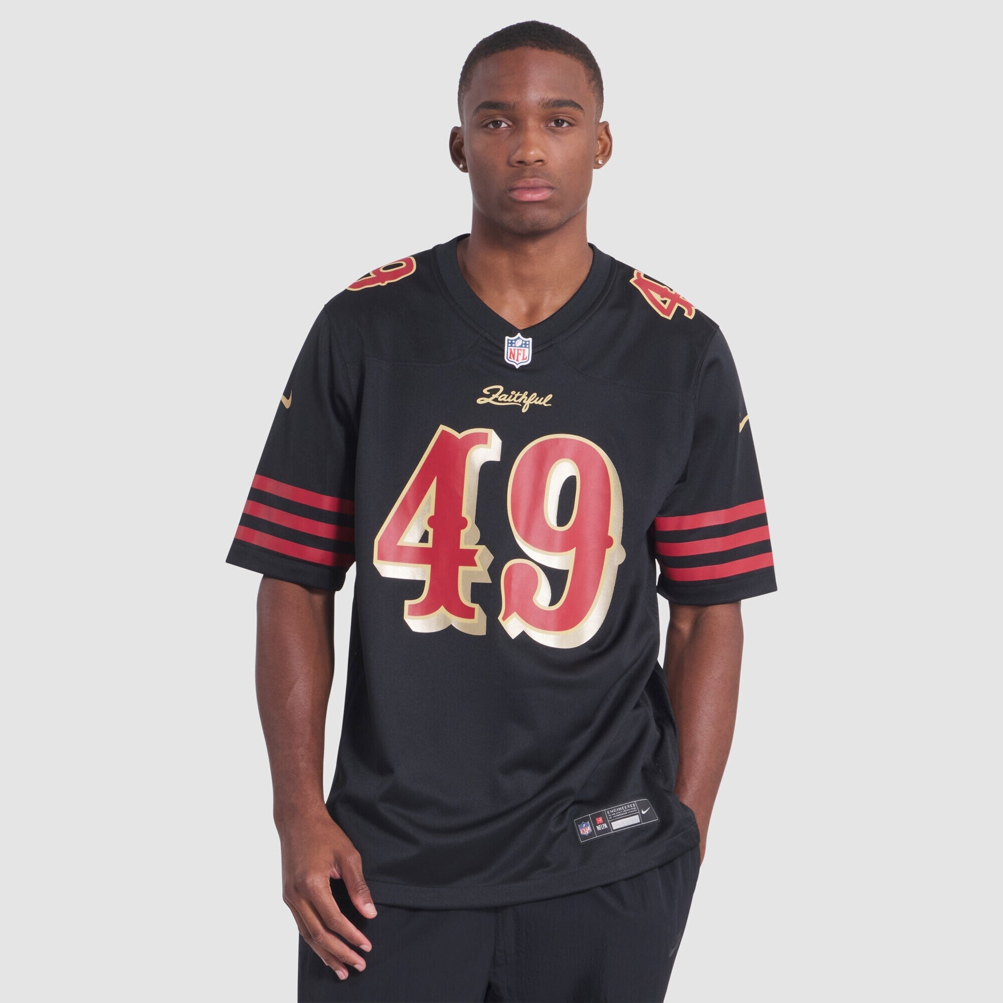 San Francisco 49ers The Faithful Nike Black 2025 Rivalries Collection Game Jersey