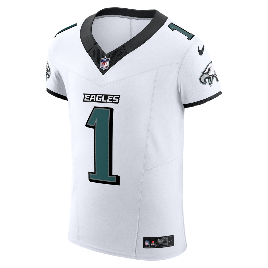 Philadelphia Eagles Jalen Hurts Nike White Vapor F.U.S.E. Elite Jersey