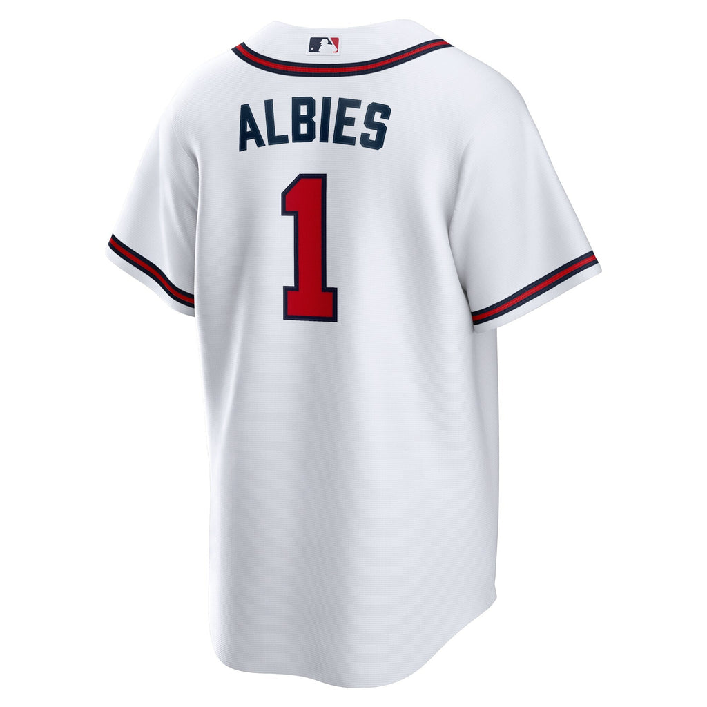 Atlanta Braves Ozzie Albies Nike White Home Replica Player Name Jersey