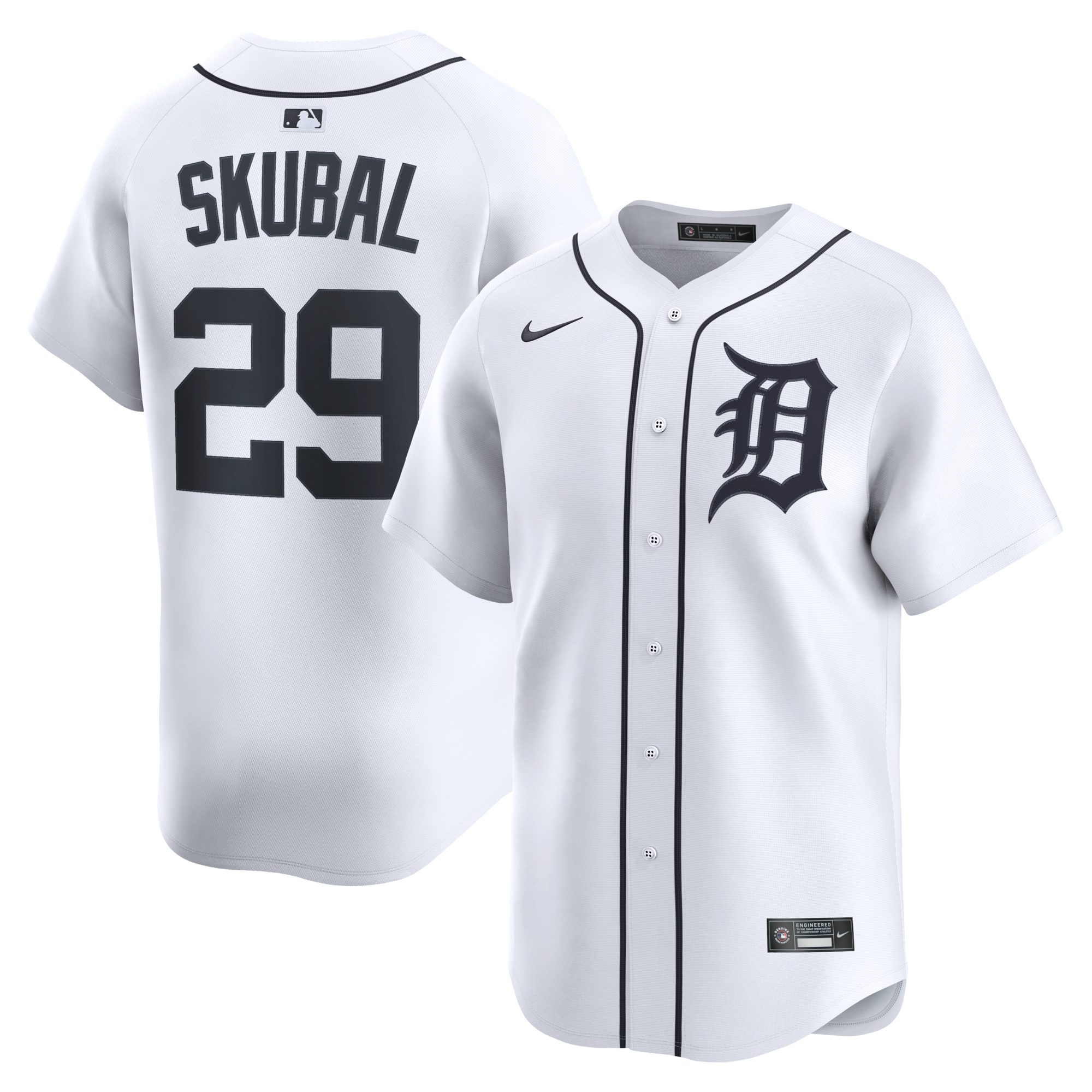 Detroit Tigers Tarik Skubal Nike White Home Limited Player Jersey