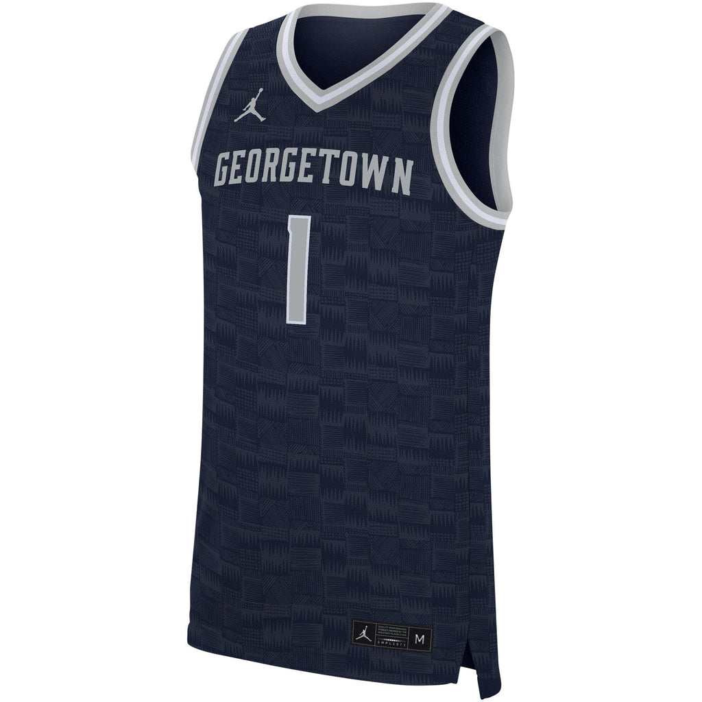Nike #1 Navy Georgetown Hoyas Replica Jersey
