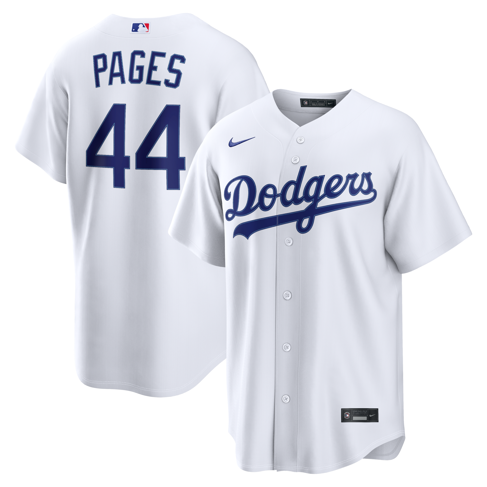 Los Angeles Dodgers Andy Pages Nike White Home Replica Jersey