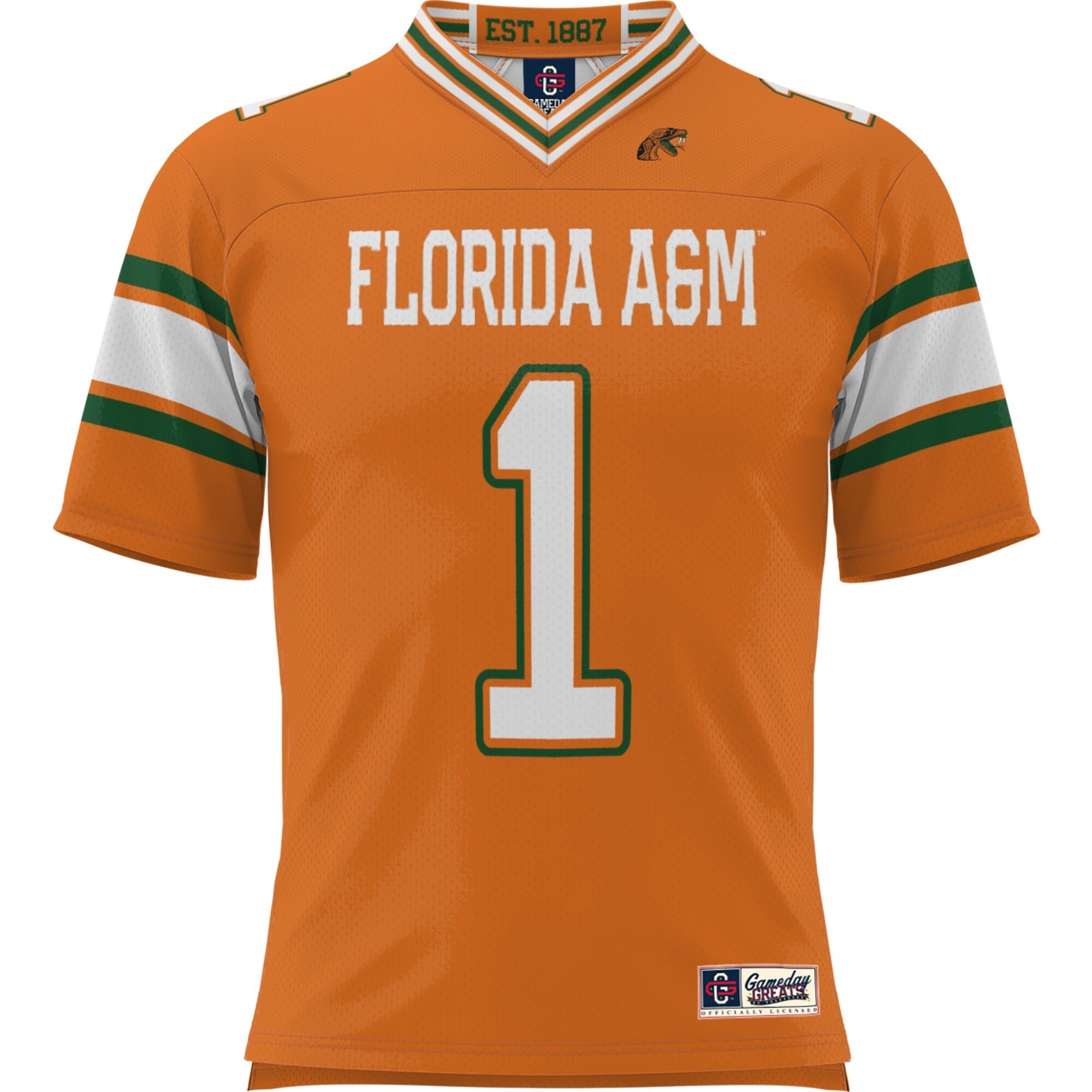 GameDay Greats #1 Orange Florida A&M Rattlers Football Jersey