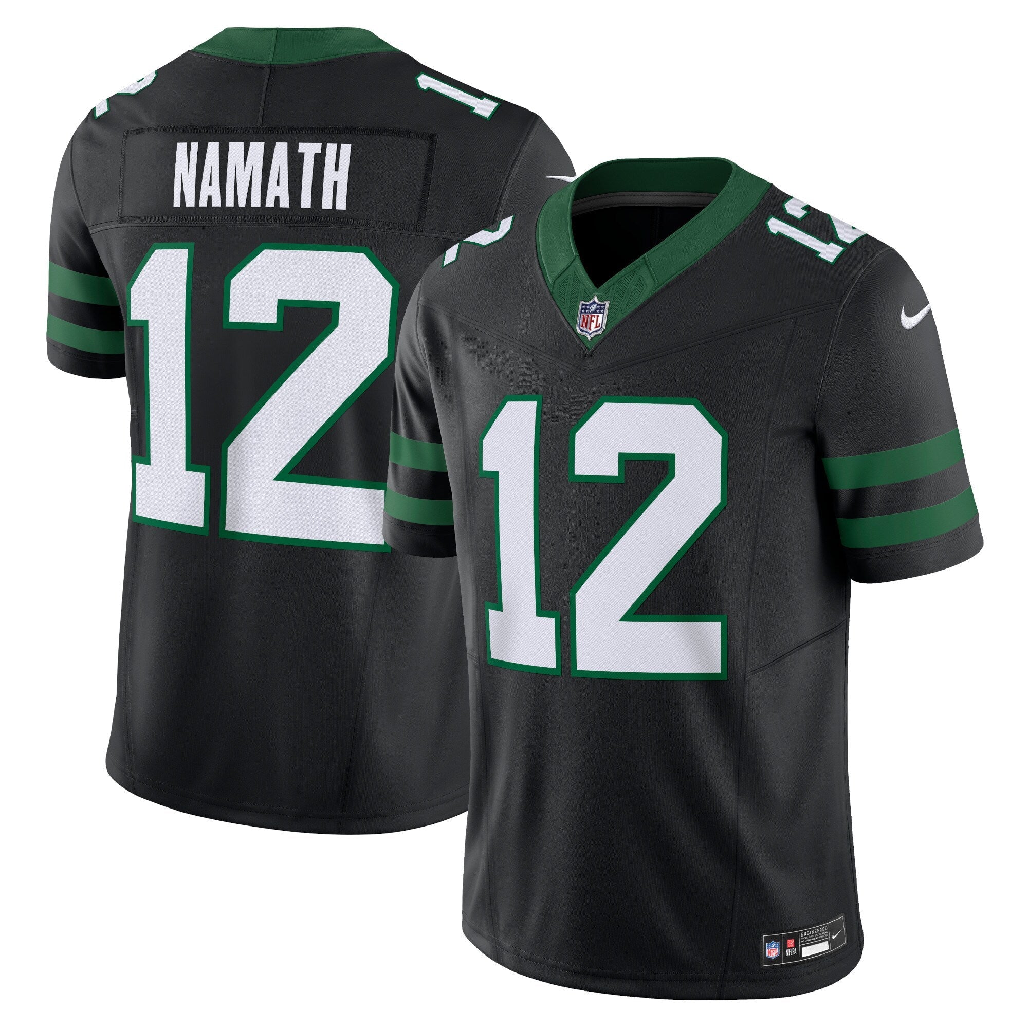 New York Jets Joe Namath Nike Legacy Black Alternate Vapor F.U.S.E. Limited Jersey