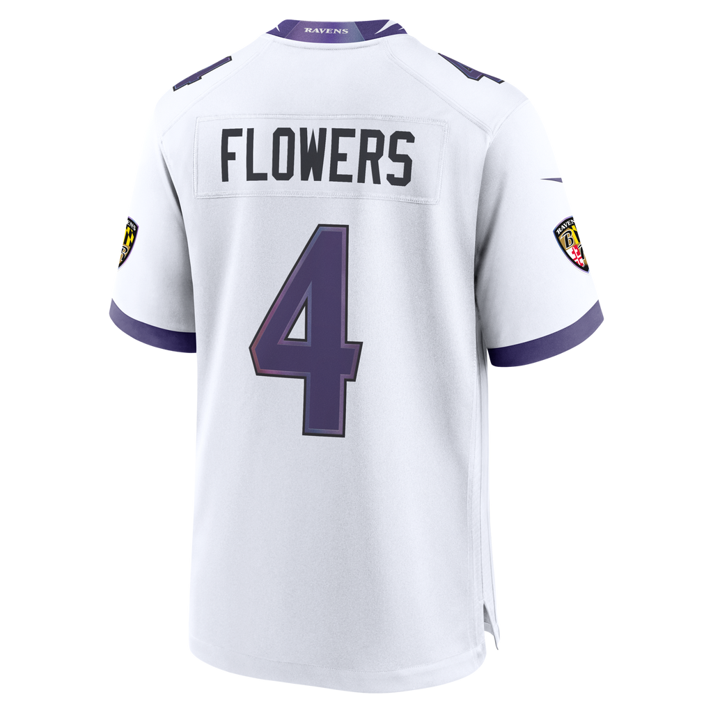 Baltimore Ravens Zay Flowers Nike White Game Jersey