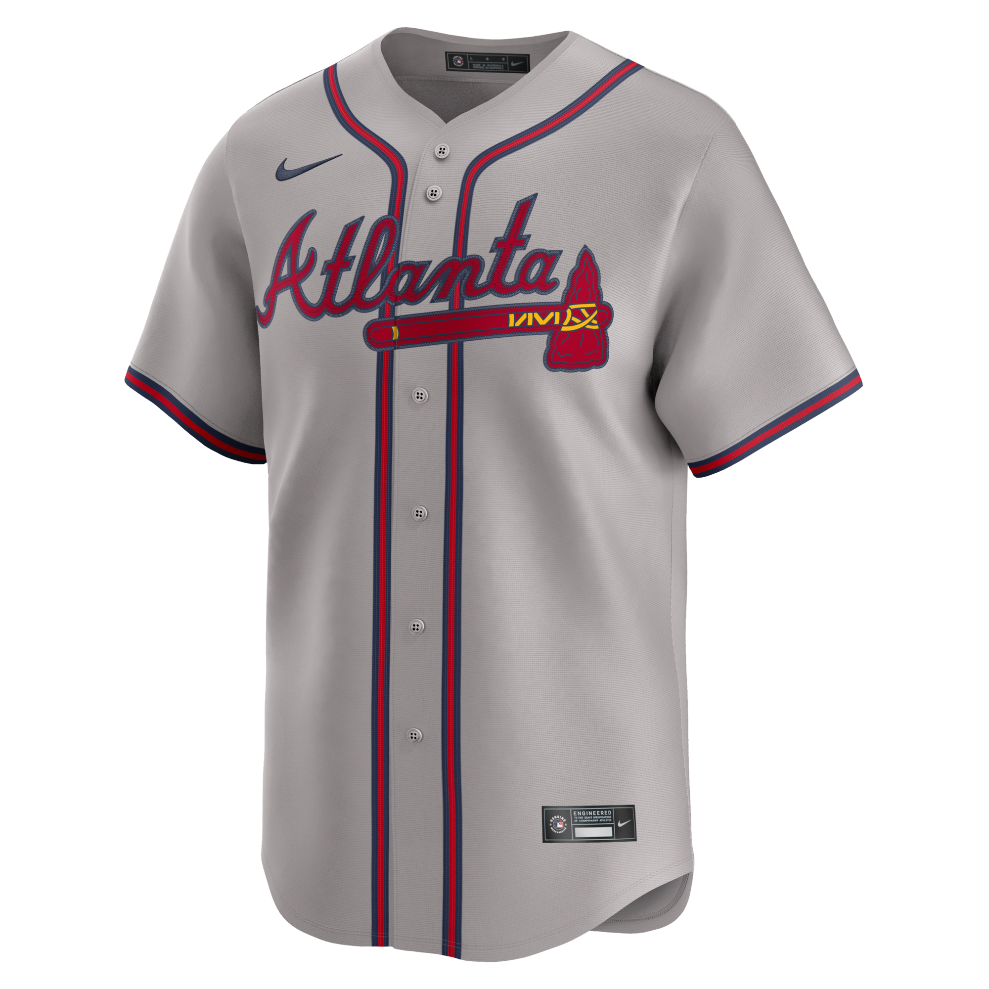 Atlanta Braves Ozzie Albies Nike Gray Road Limited Player Jersey