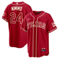 Texas Rangers Brandon Nimmo Nike Red 2026 City Connect Stadium Jersey