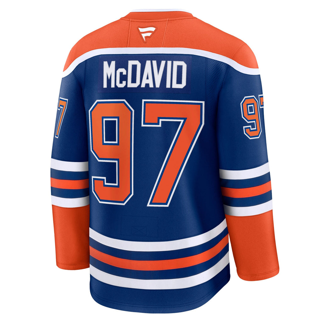 Edmonton Oilers Connor McDavid Fanatics Royal Home Premium Jersey