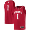 adidas #1 Crimson Indiana Hoosiers Team Swingman Basketball Jersey