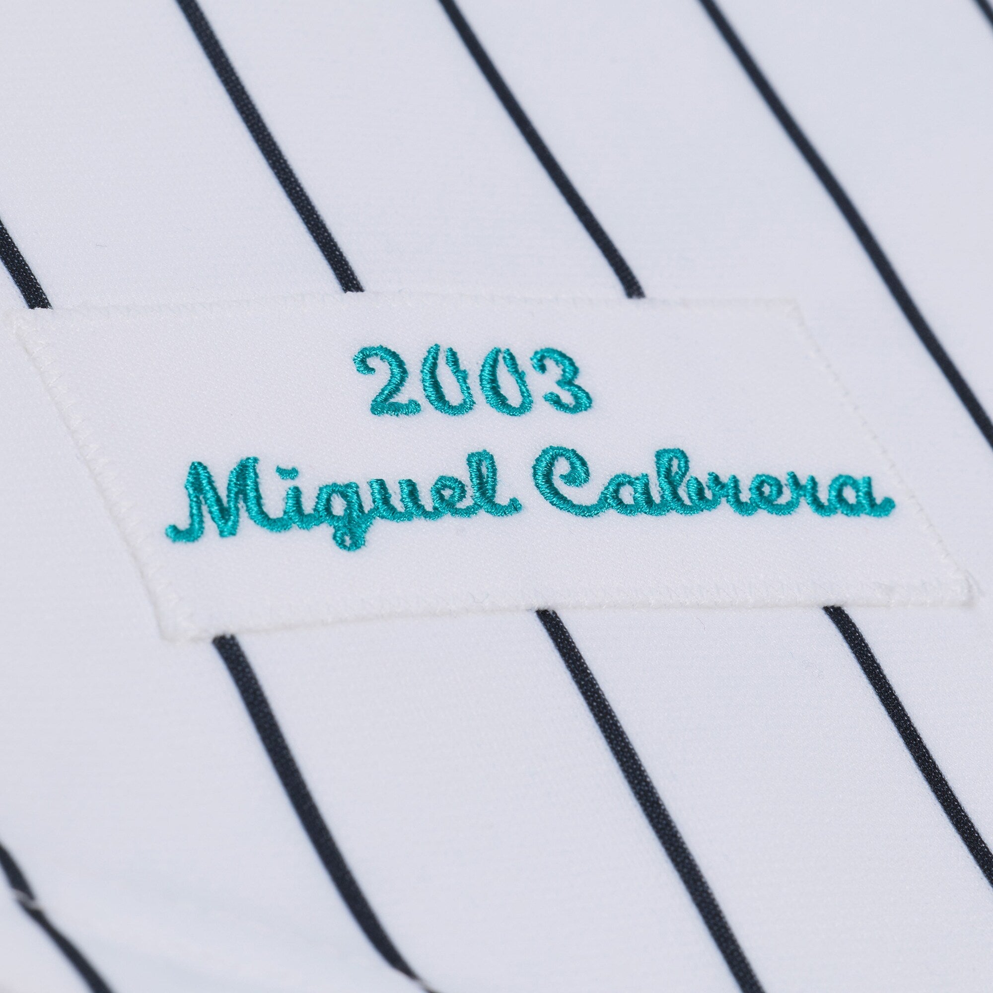 Florida Marlins Miguel Cabrera Mitchell & Ness White 2003 Cooperstown Collection Authentic Jersey