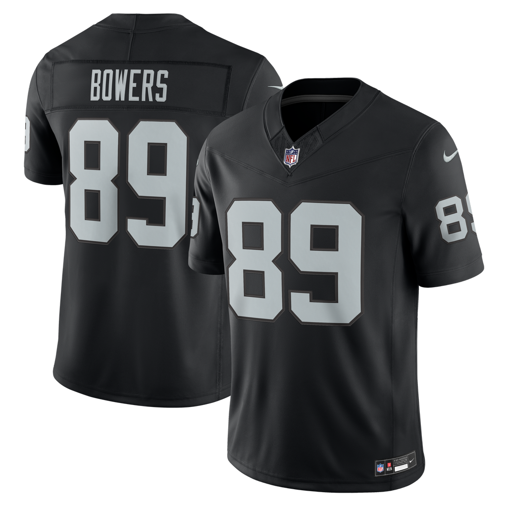 Las Vegas Raiders Brock Bowers Nike Black Team Vapor F.U.S.E. Stitched Limited Jersey