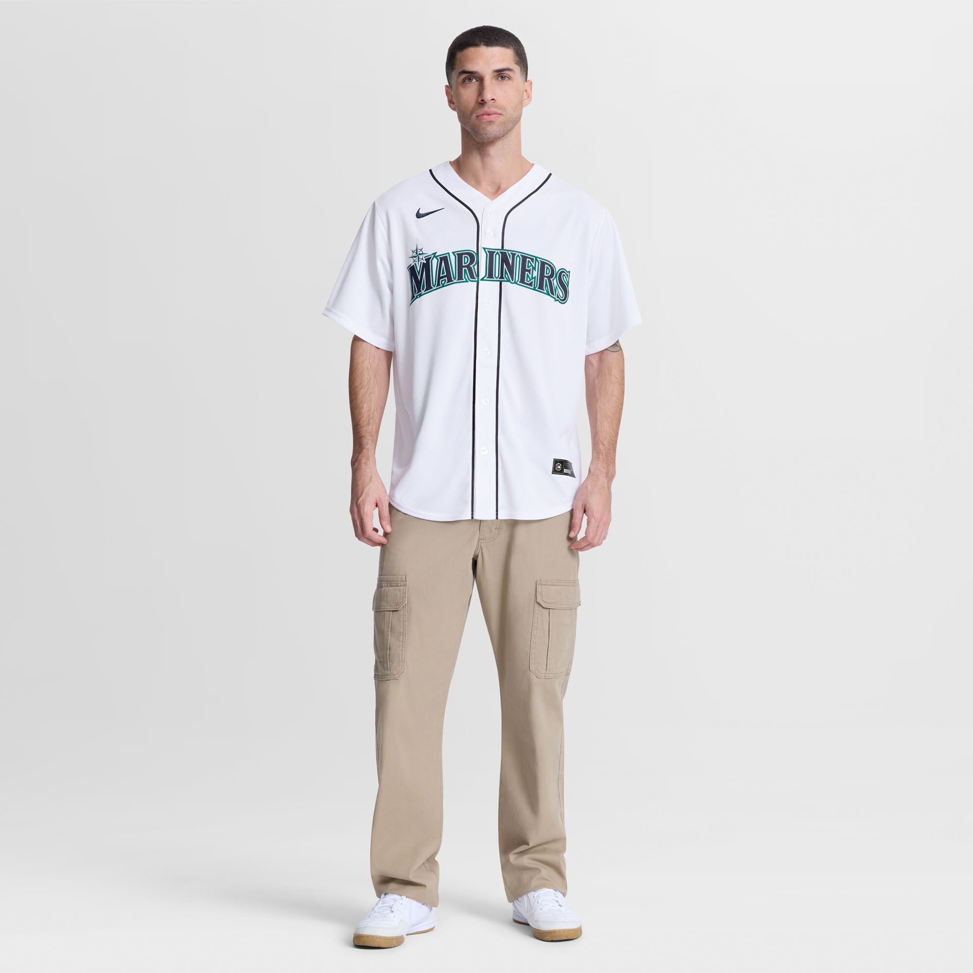 Seattle Mariners Cole Young Nike White Home Replica Jersey