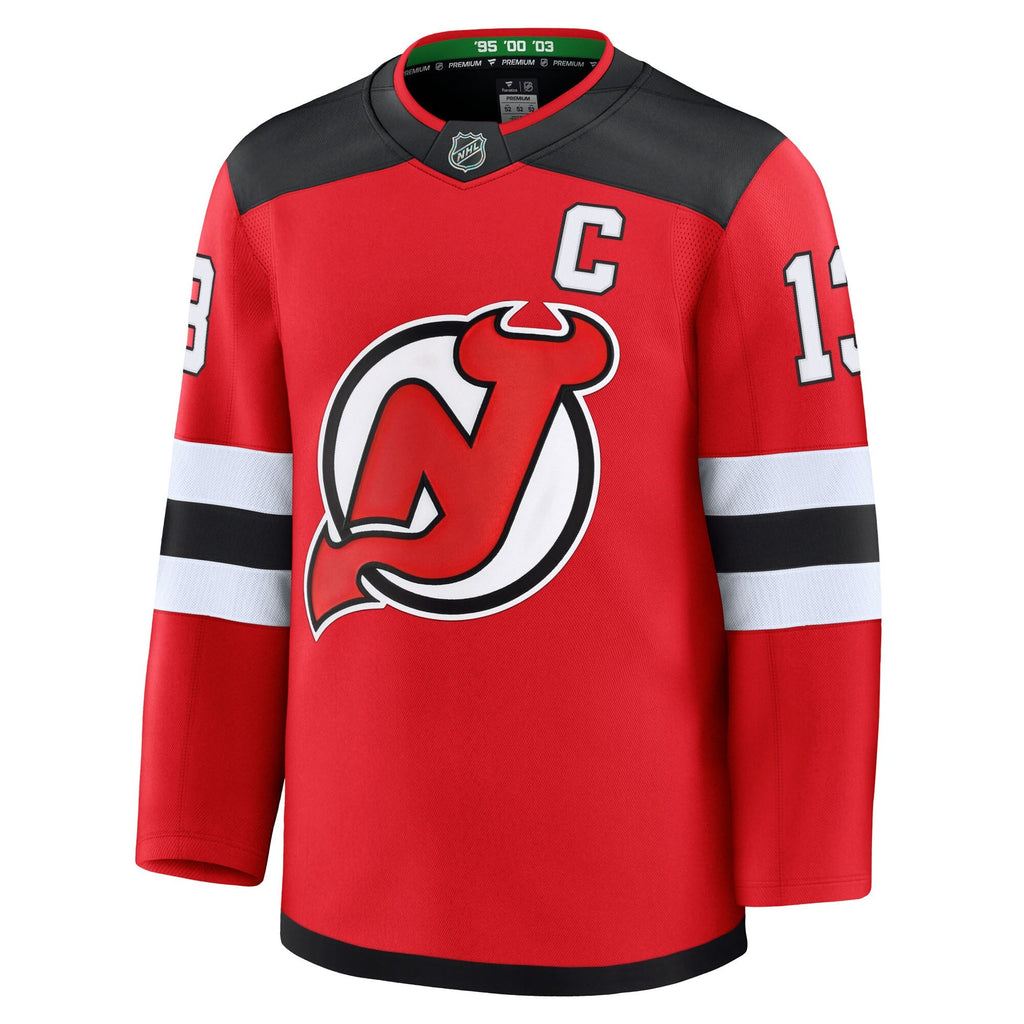 New Jersey Devils Nico Hischier Fanatics Red Home Premium Jersey
